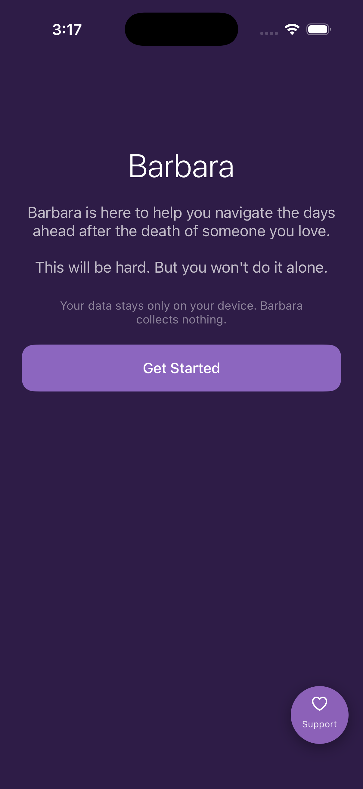 Barbara app screen