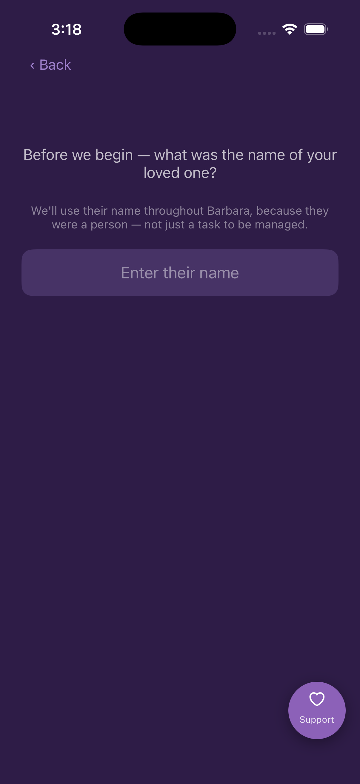 Barbara app screen